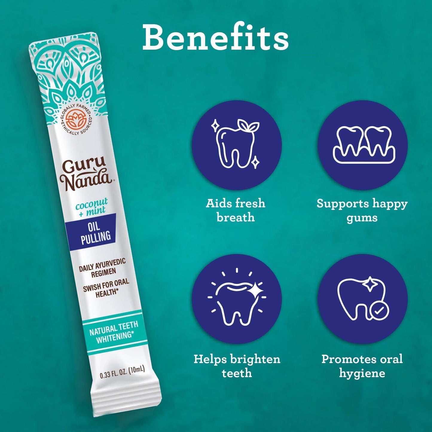 Cocomint Oil Pulling with Vitamins & Essential Oils - 7 Count