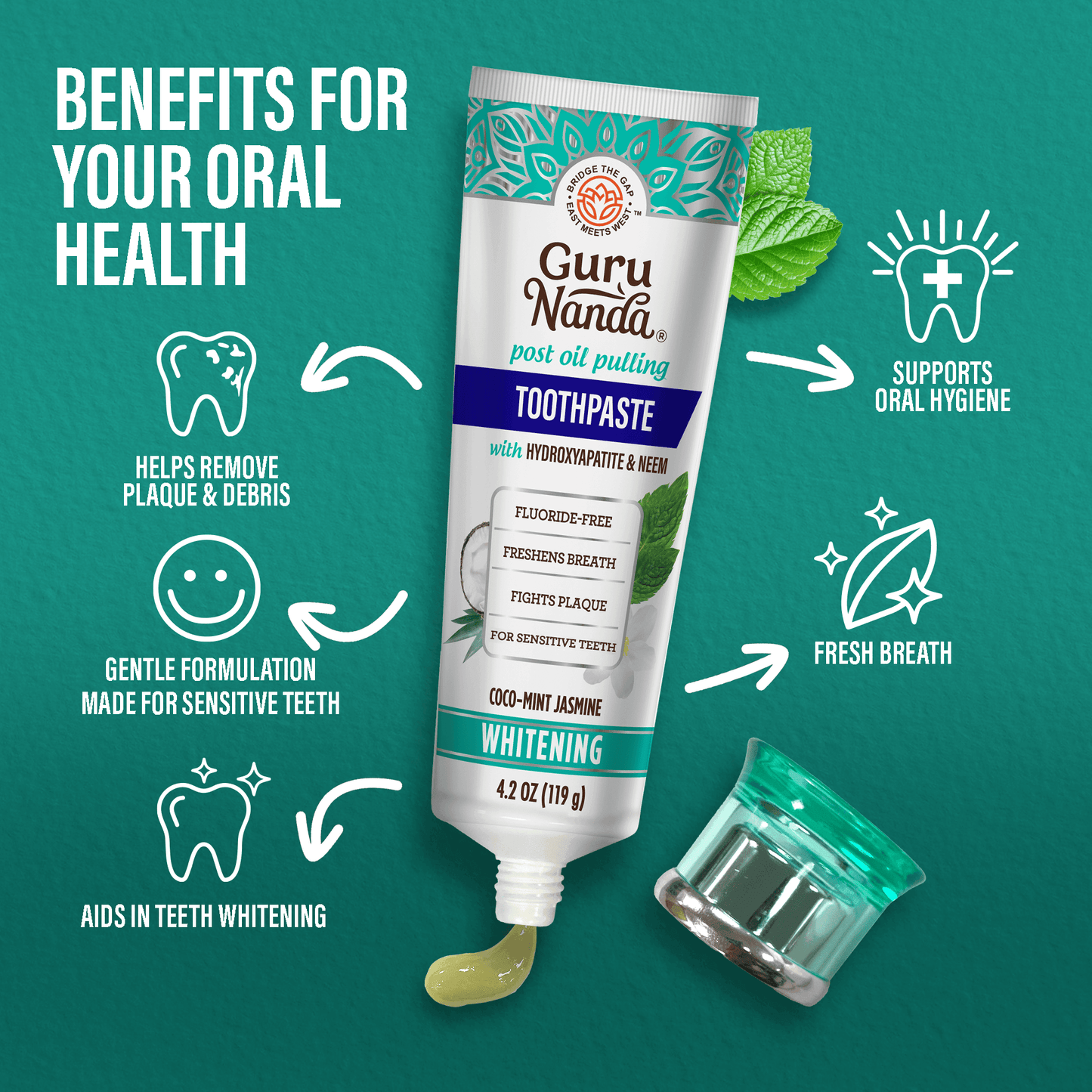 Fluoride Free Whitening Toothpaste with Hydroxyapatite