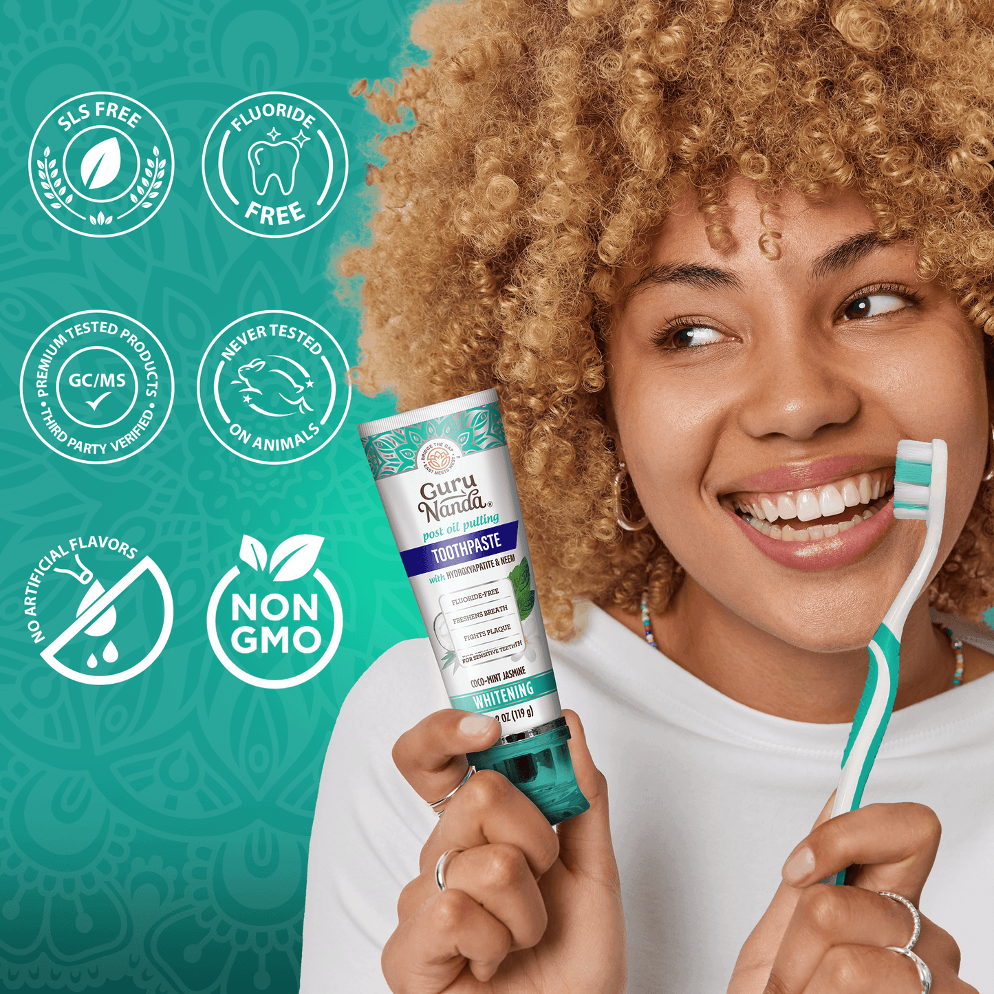 Fluoride Free Whitening Toothpaste with Hydroxyapatite