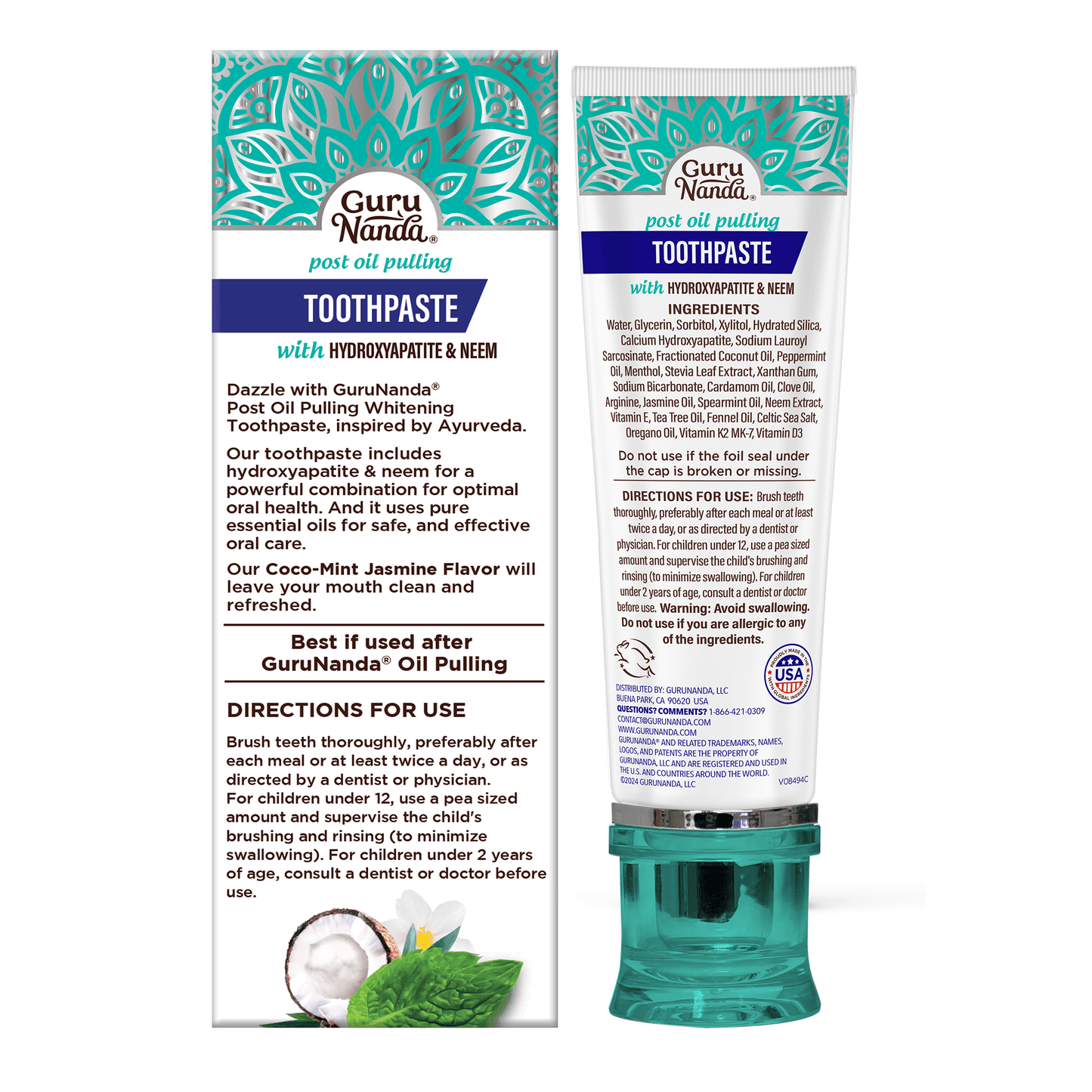 Fluoride Free Whitening Toothpaste with Hydroxyapatite