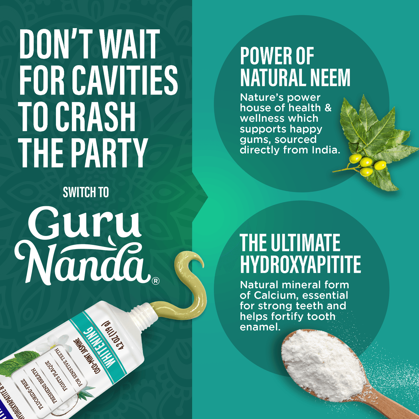 Fluoride Free Whitening Toothpaste with Hydroxyapatite
