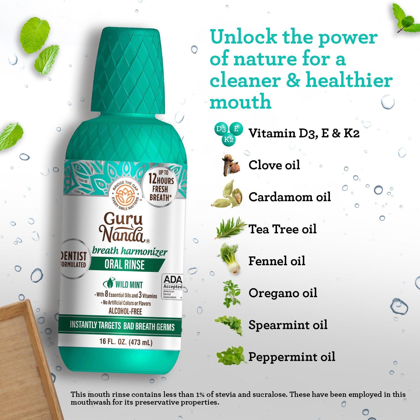 Oral Rinse Breath Harmonizer Mouthwash - Wild Mint - 2 Pack