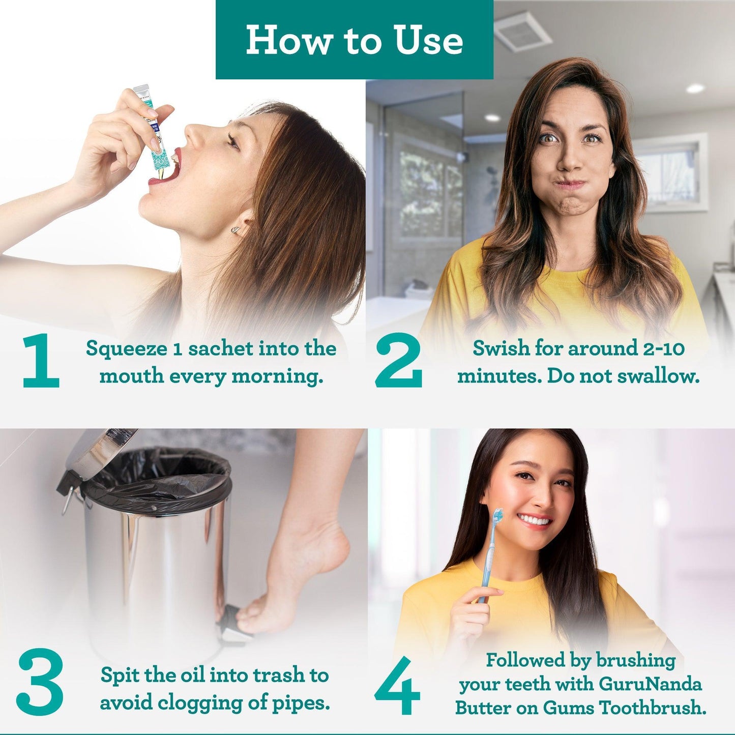 Cocomint Oil Pulling with Vitamins & Essential Oils - 7 Count