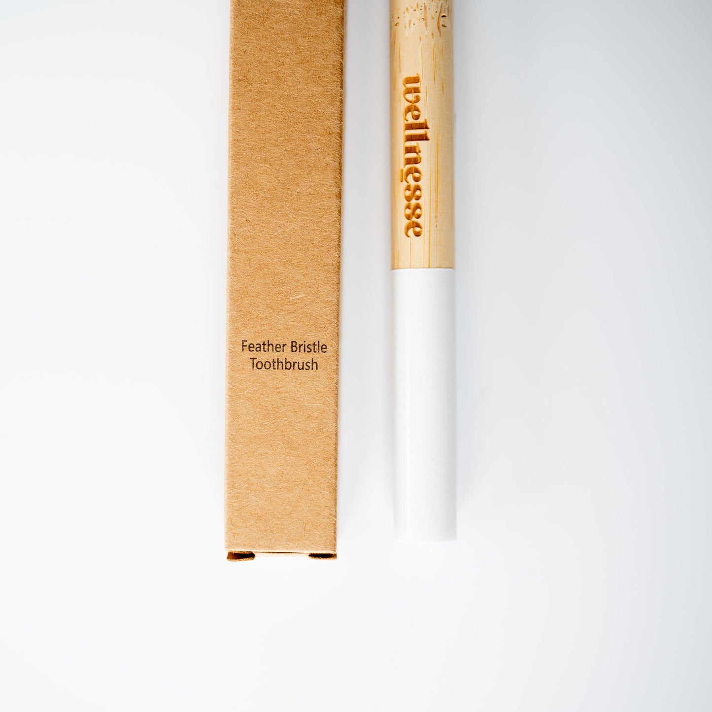 Wellnesse Feather Bristle Toothbrush – Ultra Soft Bamboo Handle for Sensitive Teeth, Gentle Plaque Removal & Gum Care