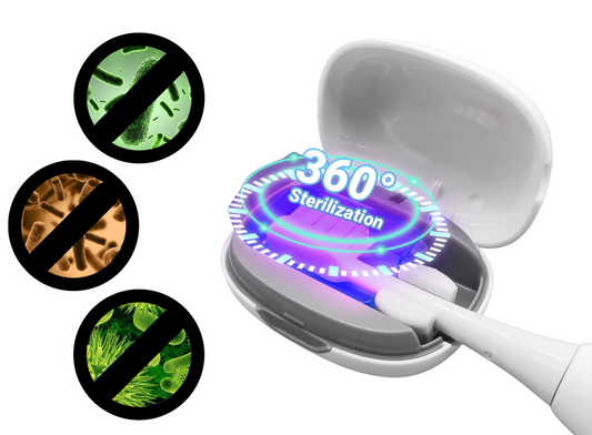 JasmineRDH UV Toothbrush Sanitizer - Portable Rechargeable Case - Kills 99.9% Bacteria - Travel Size