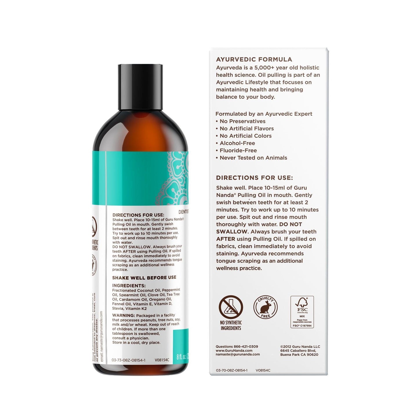 Cocomint Pulling Oil with 7 Essential Oils & Vitamins D3, E & K2, 8 oz - 1 Pk