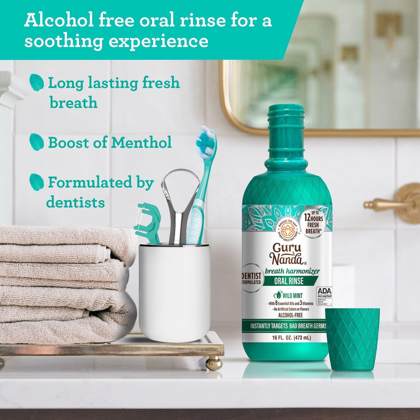 Oral Rinse Breath Harmonizer Mouthwash - Wild Mint - 2 Pack