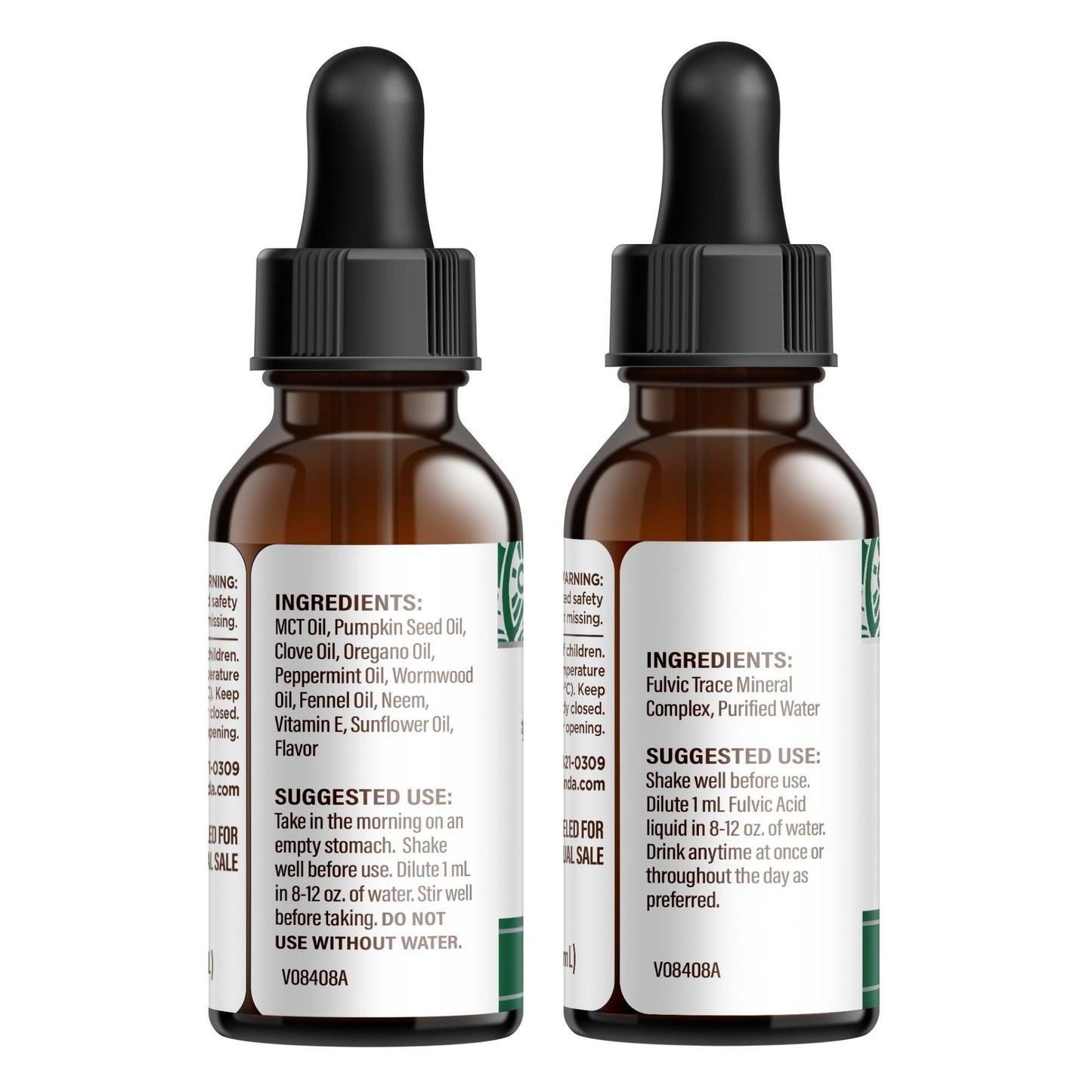 GuruNanda Gutcleanse – 2-Step Detox with Wormwood, Clove & Fulvic Acid