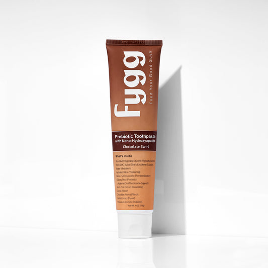 Fygg Nano-Hydroxyapatite Toothpaste with Prebiotics | Chocolate Swirl