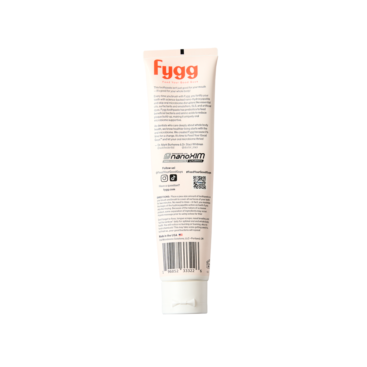 Fygg Nano-Hydroxyapatite Toothpaste with Prebiotics | Coconut Cream