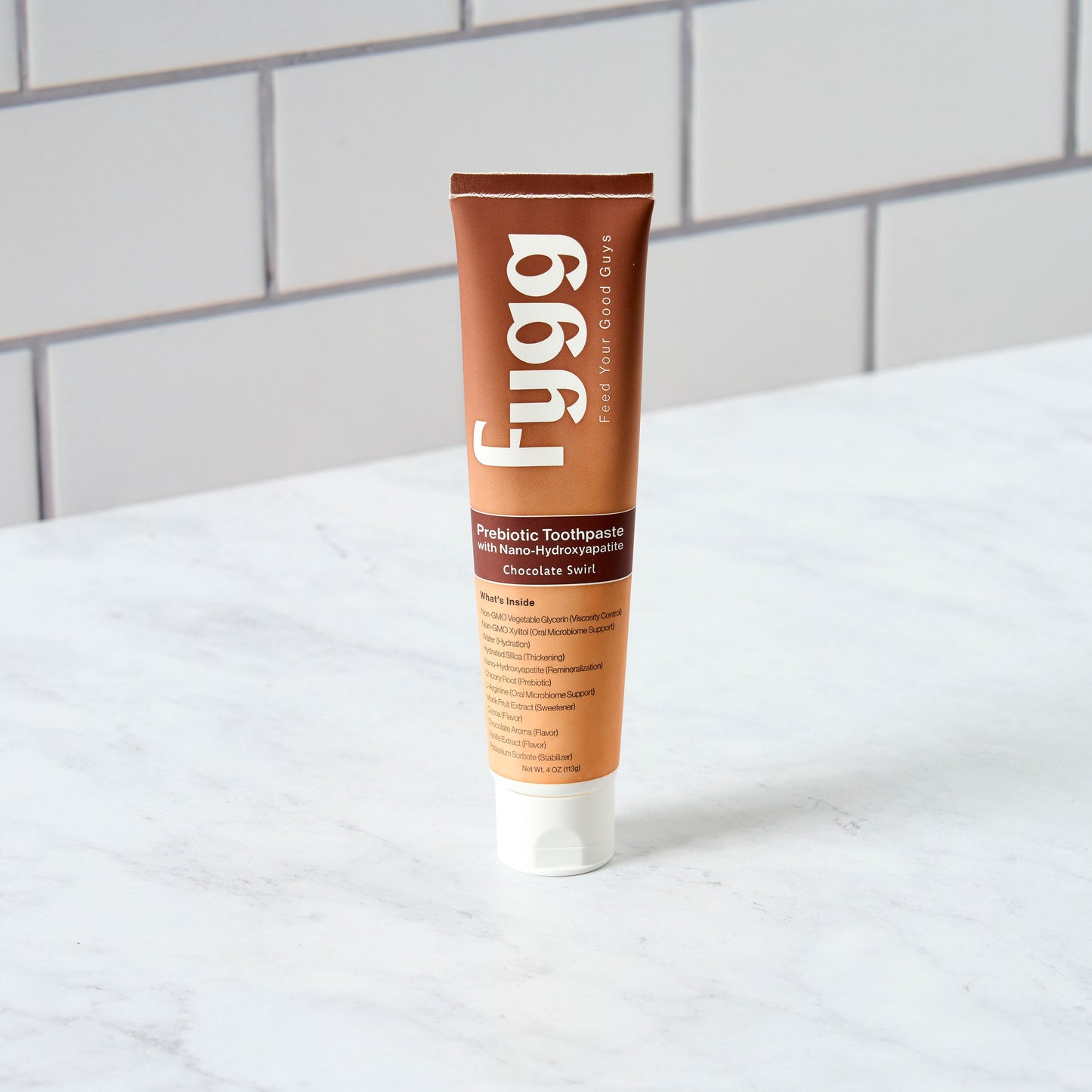 Fygg Nano-Hydroxyapatite Toothpaste with Prebiotics | Chocolate Swirl