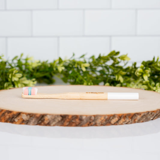 Wellnesse Feather Bristle Toothbrush – Ultra Soft Bamboo Handle for Sensitive Teeth, Gentle Plaque Removal & Gum Care