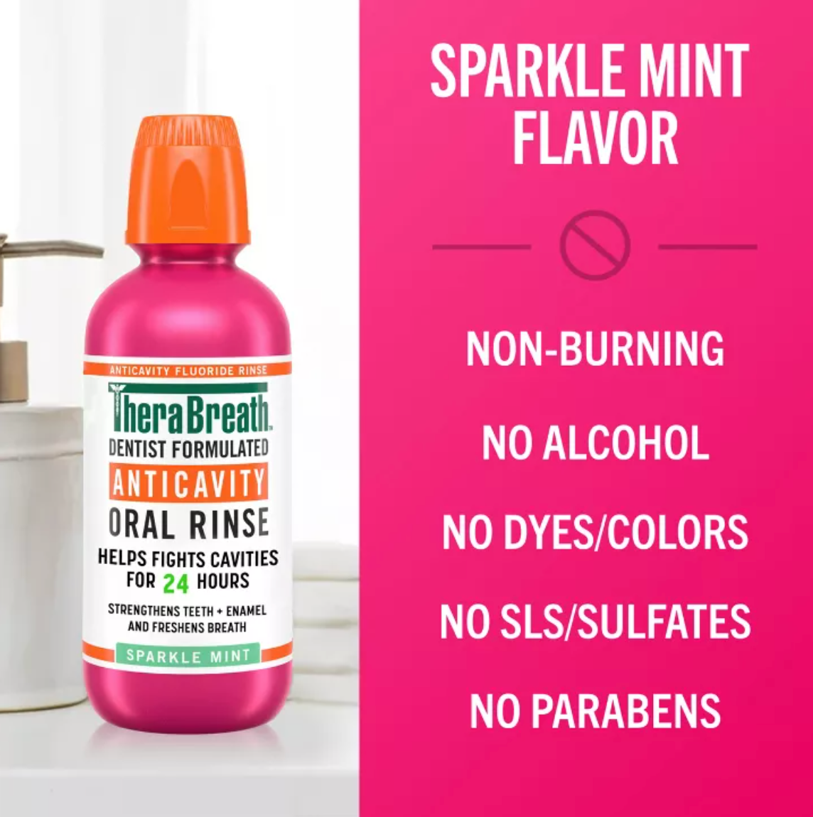 TheraBreath Anticavity Fluoride Mouthwash - Sparkle Mint