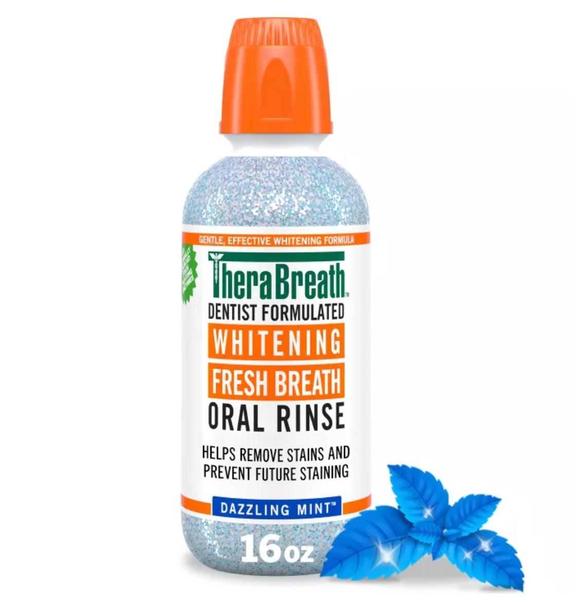 TheraBreath Whitening Mint Mouthwash - Dazzling Mint - 16 fl oz