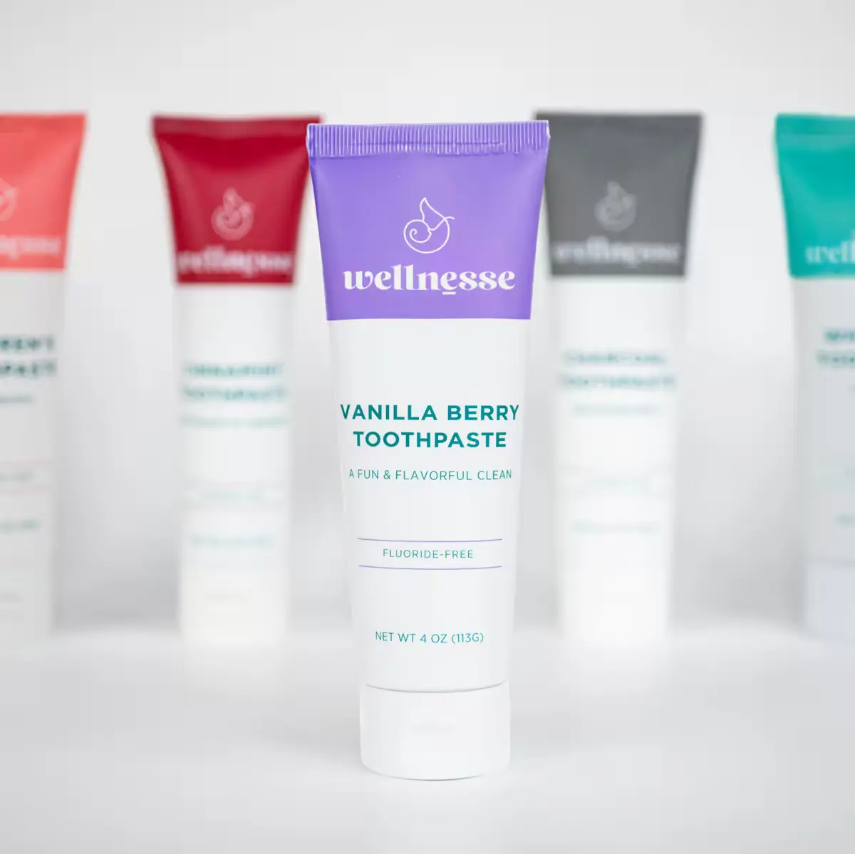 Wellnesse Vanilla Berry Toothpaste – Fluoride-Free Natural Toothpaste with Hydroxyapatite for Enamel Strength + Fresh Breath