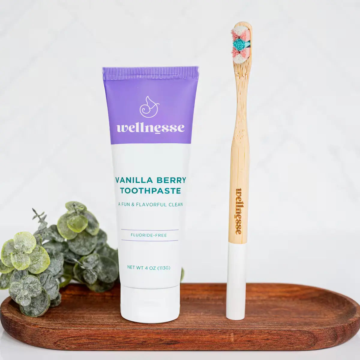 Wellnesse Vanilla Berry Toothpaste – Fluoride-Free Natural Toothpaste with Hydroxyapatite for Enamel Strength + Fresh Breath