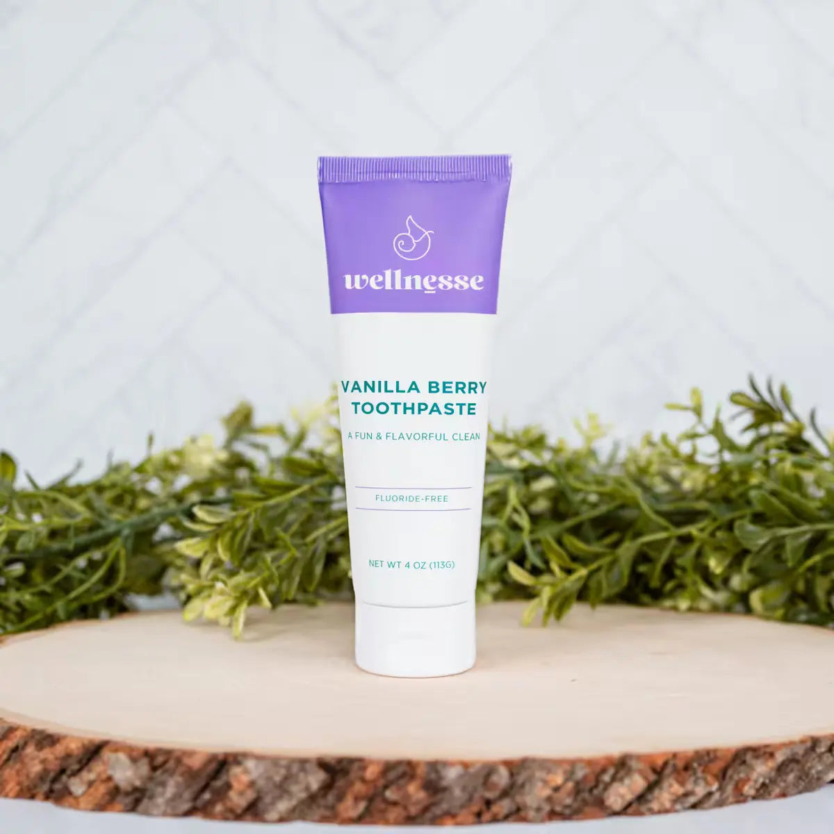 Wellnesse Vanilla Berry Toothpaste – Fluoride-Free Natural Toothpaste with Hydroxyapatite for Enamel Strength + Fresh Breath