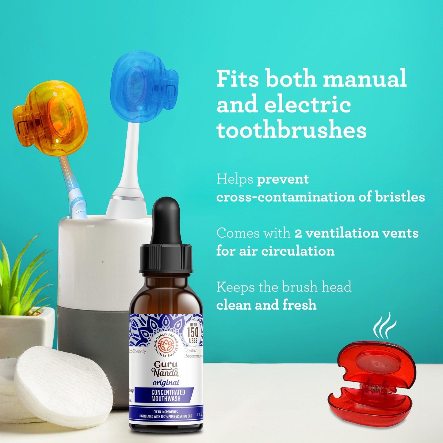 Brush Pod Toothbrush Protector - 4 Count (Colors may vary)