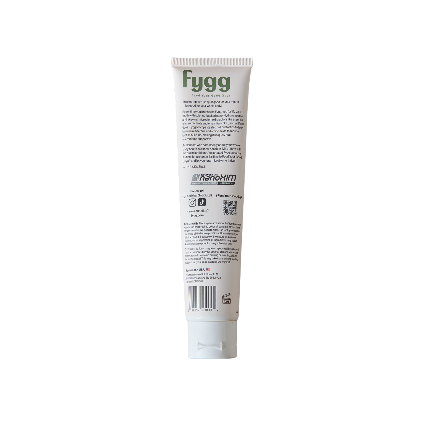 Fygg Nano-Hydroxyapatite Toothpaste with Prebiotics | Mild Mint