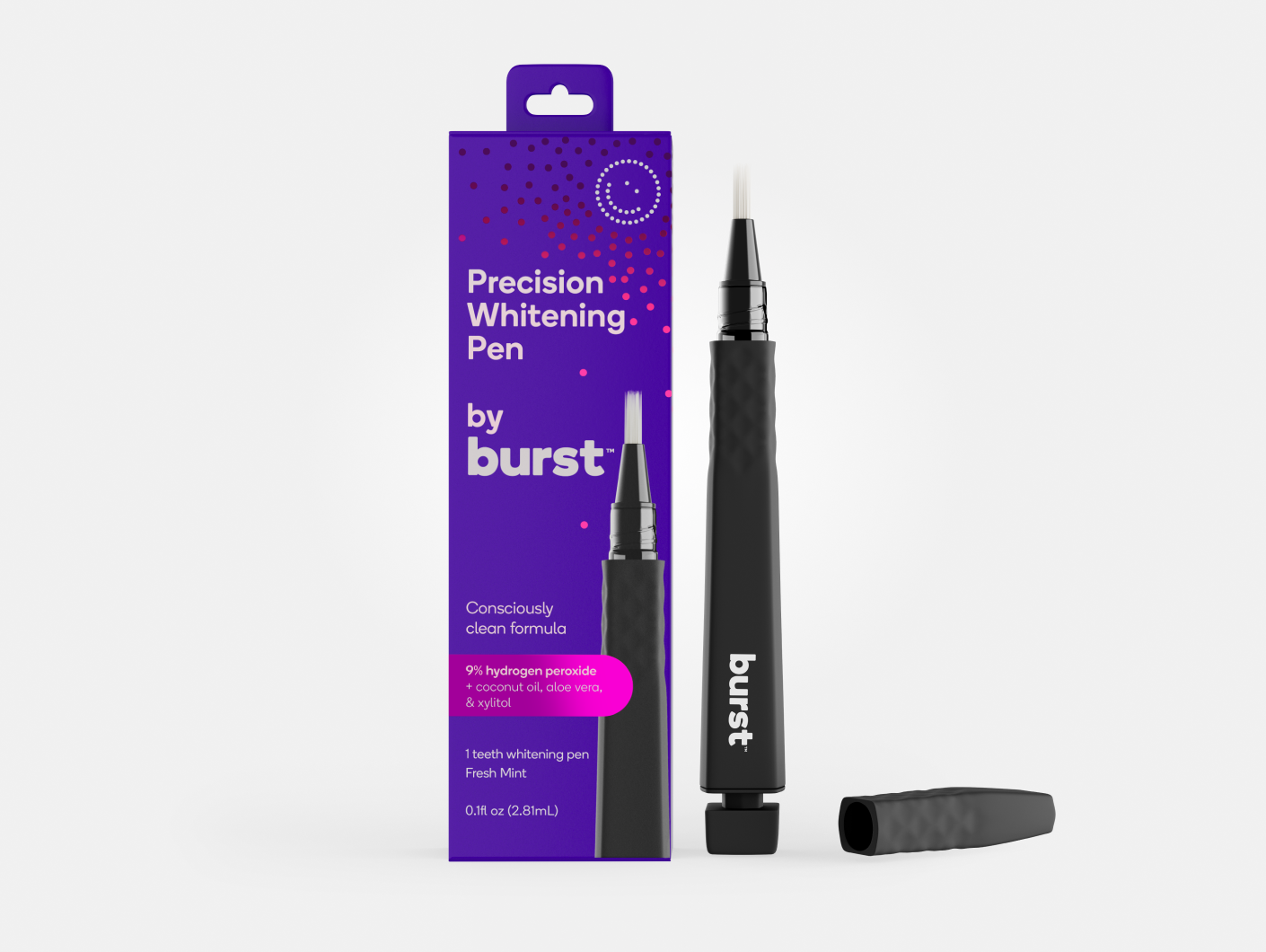 BURST Precision Whitening Pen - Professional On-the-Go Teeth Whitening Treatment